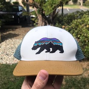 Men’s Bear Patagonia Hat - okay condition